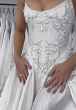 Romantic Bridal Dress A line Sweetheart Satin White Slit Wedding Dresses Minimalist Bridal Gowns HZ1121