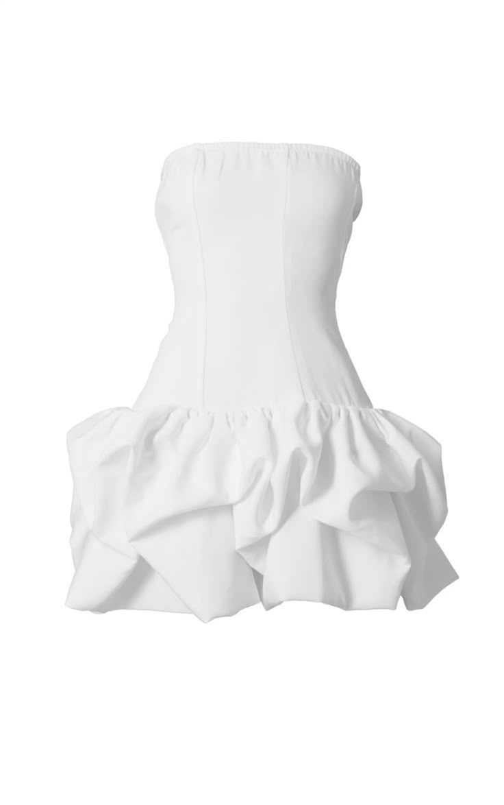 Cute A line Strapless Satin White Summer Short Birthday Dress Hoco Dre – cfgqzc