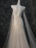 Simple Wedding Dress Mermaid Strapless Light Pink Tulle Long Wedding Dresses Bridal Gowns HZ1121