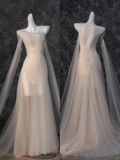 Simple Wedding Dress Mermaid Strapless Tulle Long Summer Wedding Dresses Bridal Gowns HZ1121