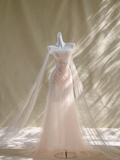 Simple Wedding Dress Mermaid Strapless Tulle Long Summer Wedding Dresses Bridal Gowns HZ1121