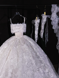 Rustic Wedding Dress Ball Gown Strapless White Lace Long Wedding Dresses Bridal Gowns HZ1121