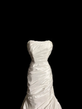 Retro Wedding Dress Mermaid Strapless Long Satin Ivory Ruffles Wedding Dresses Bridal Gowns HZ1121
