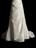 Vintage Wedding Dress A line Halter White Satin Long Wedding Dresses Bridal Gowns HZ1121