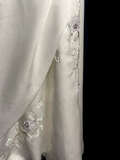 Vintage Wedding Dress A line Strapless White Satin Long Wedding Dresses Retro 1970s Bridal Gowns HZ1121