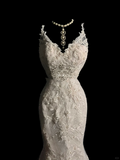 Vintage Wedding Dress Mermaid Spaghetti Straps Lace White Long Boho Wedding Dresses Retro 1970s Bridal Gowns HZ1121