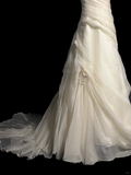 Retro Wedding Dress Mermaid Strapless Ivory Chiffon Long Wedding Dresses Retro 1970s Bridal Gowns HZ1121