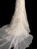 Retro Wedding Dress Mermaid Strapless Ivory Chiffon Long Wedding Dresses Retro 1970s Bridal Gowns HZ1121