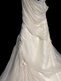 Retro Wedding Dress Mermaid Strapless Ivory Chiffon Long Wedding Dresses Retro 1970s Bridal Gowns HZ1121