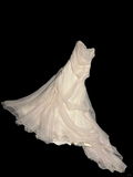 Retro Wedding Dress Mermaid Strapless Ivory Chiffon Long Wedding Dresses Retro 1970s Bridal Gowns HZ1121