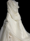 Retro Wedding Dress Mermaid Strapless Ivory Chiffon Long Wedding Dresses Retro 1970s Bridal Gowns HZ1121