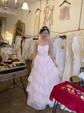 Vintage Strapless A-line Lace Long Formal Evening Dress Sweet 16 Dress HZ1121