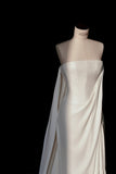 Simple Bridal Gown Sheath Strapless White Lace Floor Length Wedding Dresses Minimalist Bridal Gowns HZ1121