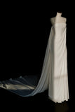 Simple Bridal Gown Sheath Strapless White Lace Floor Length Wedding Dresses Minimalist Bridal Gowns HZ1121