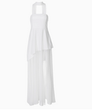 Simple Wedding Dress A line Strapless Chiffon Summer Beach White Split Wedding Dresses Bridal Gowns HZ1121
