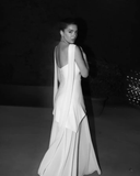 Simple Wedding Dress A line Strapless Chiffon Summer Beach White Split Wedding Dresses Bridal Gowns HZ1121