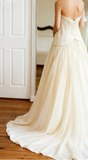 Rustic Wedding Dress Ball Gown Strapless White Tulle Summer Long Wedding Dresses Brides Dress Bridal Gowns HZ1121