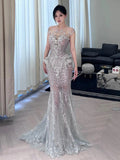 Sexy Wedding Dress Mermaid Sequin Long White Wedding Dresses Bridal Gowns HZ1121