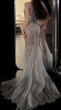 Sexy Wedding Dress Mermaid Sequin Long White Wedding Dresses Bridal Gowns HZ1121