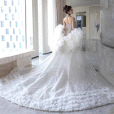 Retro Wedding Dress Mermaid Sweetheart Sequin Long White Wedding Dresses Bridal Gowns HZ1121