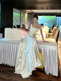 Simple Wedding Dress Sheath Off The Shoulder Summer Long White Wedding Dresses Bride Dress Bridal Gowns HZ1121