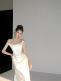 Simple Wedding Dress Sheath Off The Shoulder Summer Long White Wedding Dresses Bride Dress Bridal Gowns HZ1121
